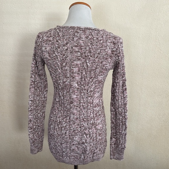 V Neck Cable Knit Sweater - Picture 3 of 4